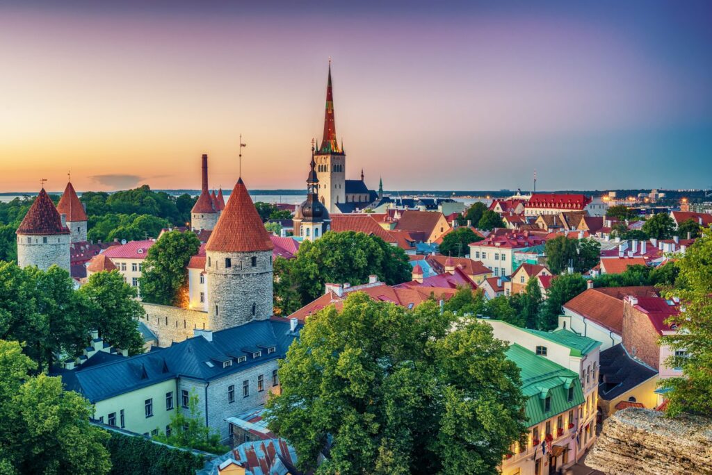Vacker utsikt över Tallinn